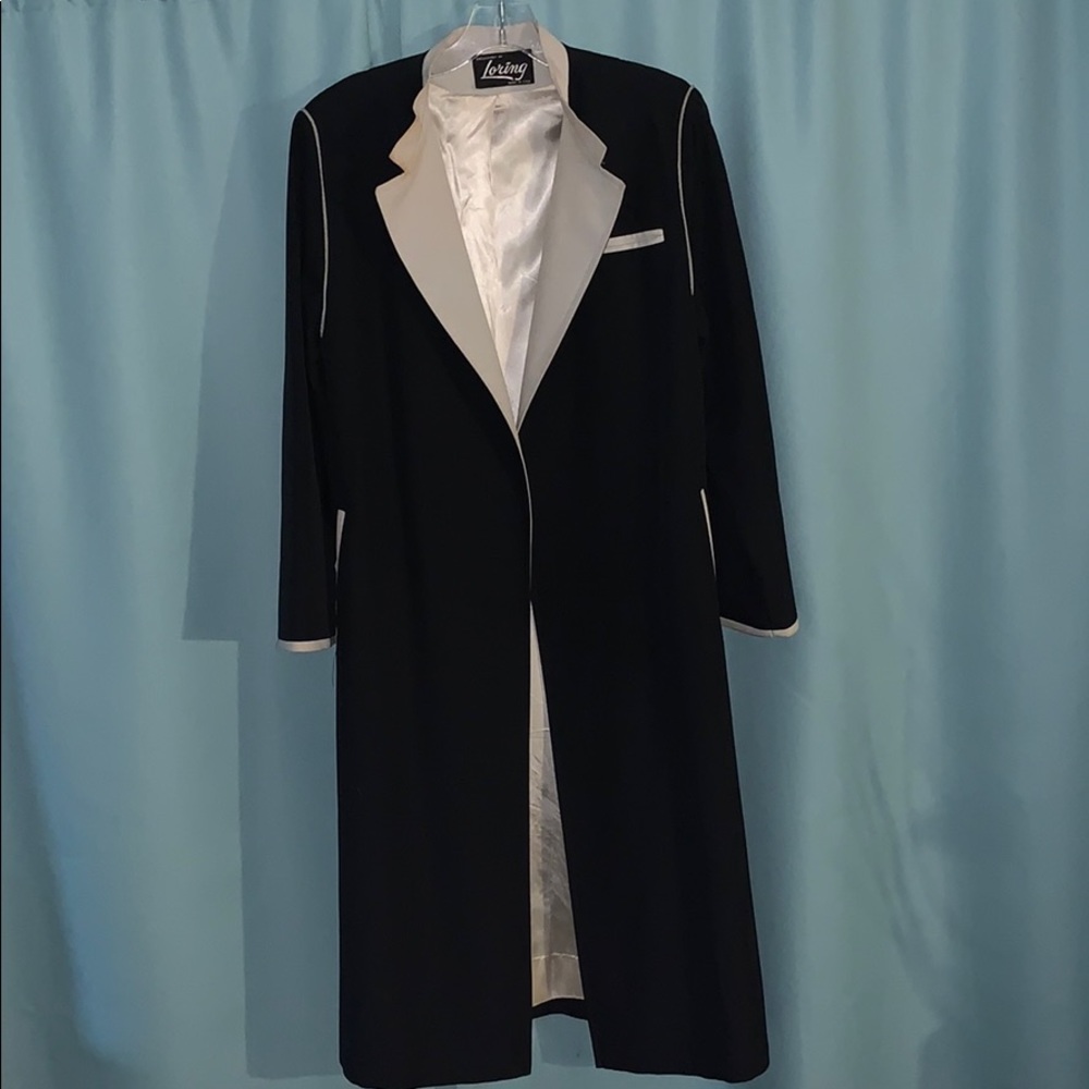 Loring black overcoat one size